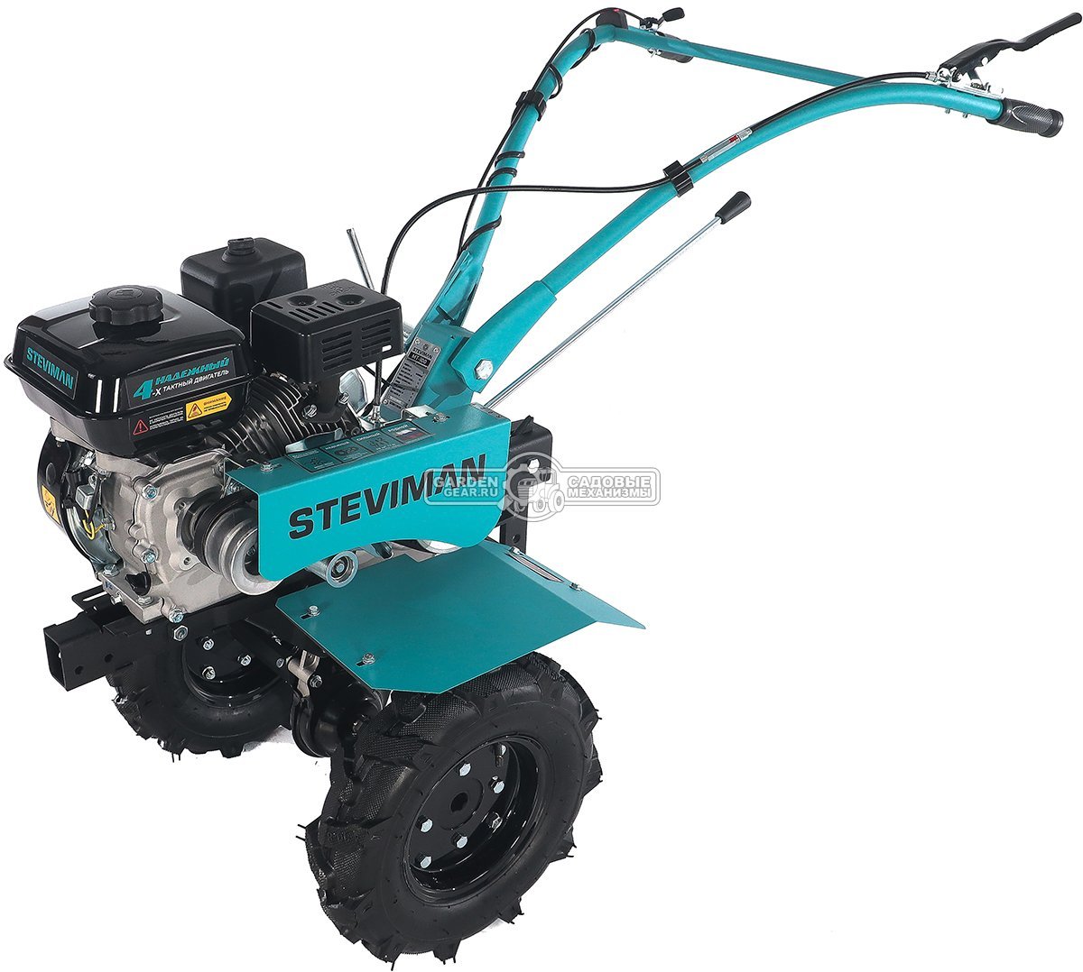 Мотоблок Steviman MT-100 (RUS, колеса 4,00х8, EST 212 см3, 85 см, 2 вперед/1 назад, шкив, 70 кг)