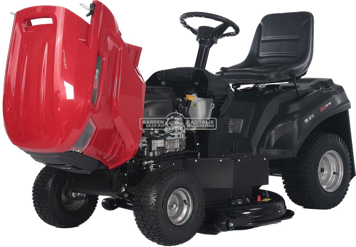 Садовый трактор Evoline TRG 107 H (PRC, Loncin, 546 куб.см., механика 5+1, ширина кошения 107 см., боковой выброс, 178 кг.)
