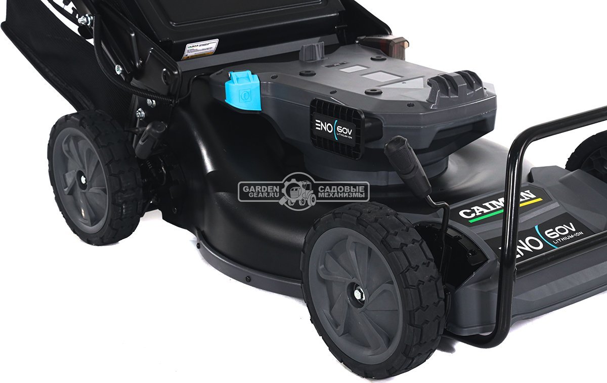 Газонокосилка аккумуляторная самоходная Caiman ENO LMXi(56) с АКБ BX6025 и ЗУ CX6080 (RUS, BL 60В, Maxi Connect, 54 см., 3 в 1, 70 л., 42 кг.)
