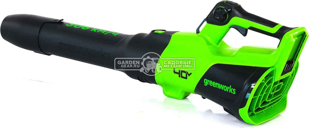 Воздуходувка аккумуляторная GreenWorks GD40BG3 без АКБ и ЗУ (PRC, BL 40В, 306 км/ч, 1242 м3/ч, 2,6 кг)