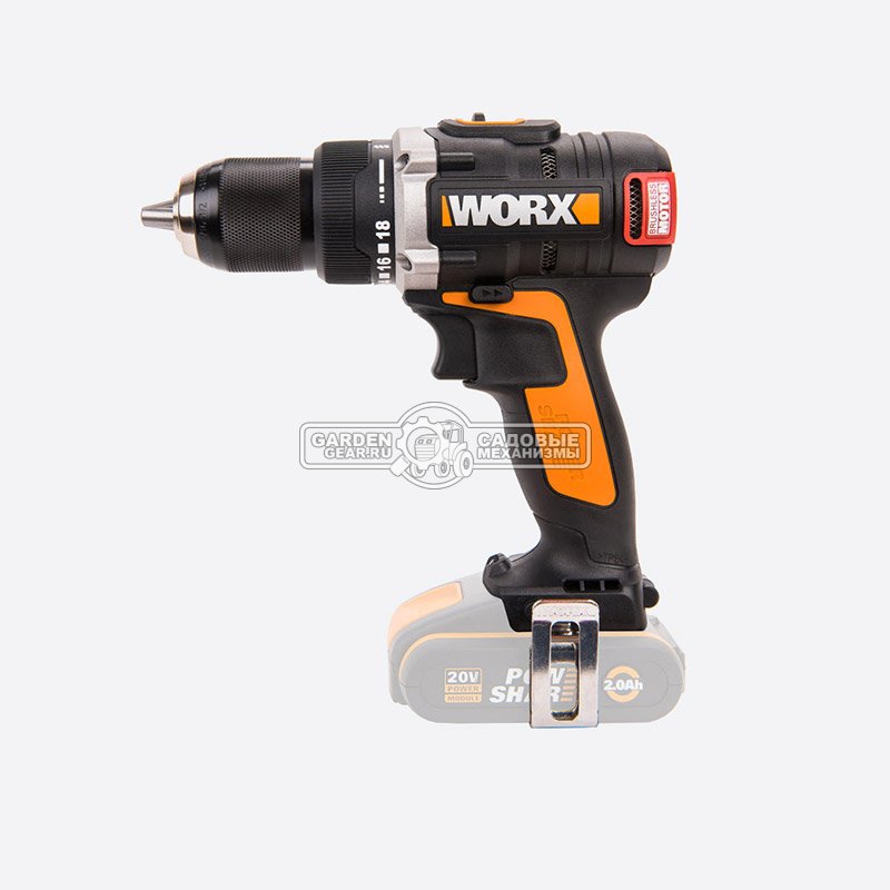 Дрель - шуруповерт аккумуляторная Worx WX175.9 без АКБ и ЗУ (PRC, 20В, BL, 60 Нм, 1.05 кг, снят с производства)