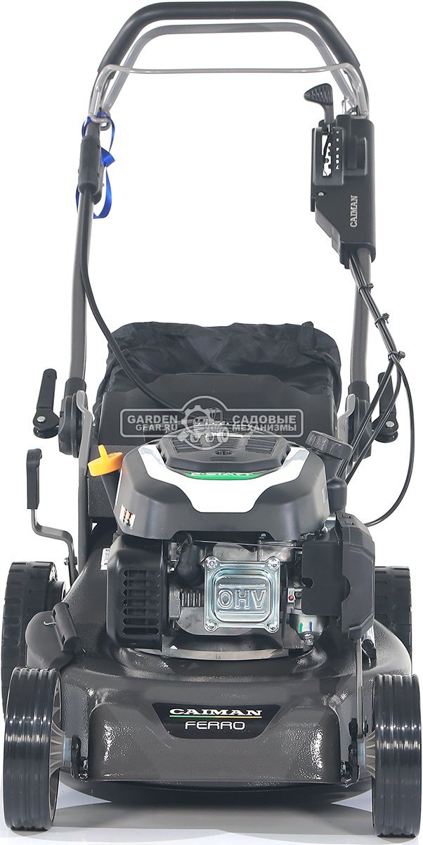 Газонокосилка бензиновая Caiman Ferro 47CVE с электрозапуском (RUS, 45 см, Caiman Green Engine, 166 см3, сталь, 4 в 1, 50 л, 40.5 кг)