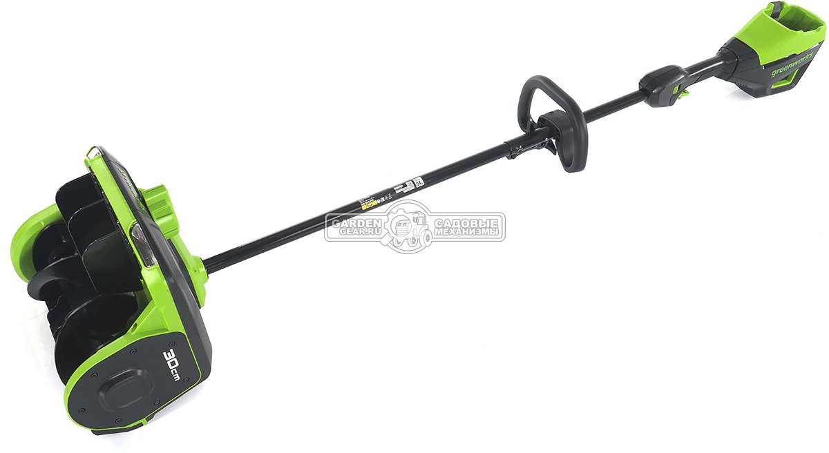 Снегоуборщик аккумуляторный / лопата GreenWorks GD60SS2 без АКБ и ЗУ (PRC, BL 60В, ширина 30 см, направляюшая выброса, 7.5 кг)