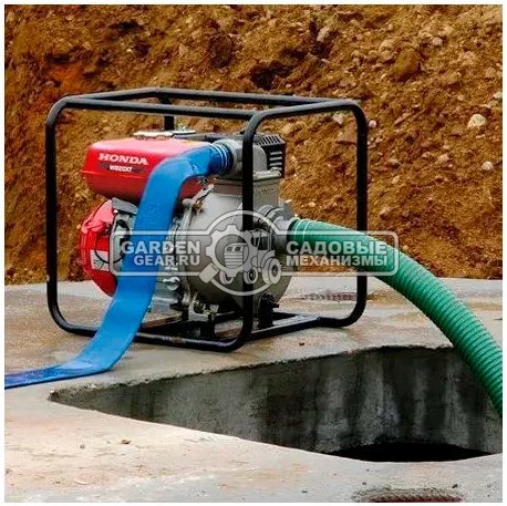 Мотопомпа бензиновая Honda WB30XT3 TR для среднезагрязненной воды (THA, Honda GX160, 163 куб.см., 1100 л/мин, 3", 23 м, 26 кг.)