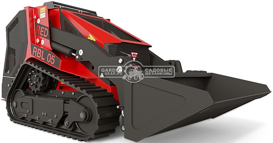 Мини-погрузчик гусеничный RED RBL-05 с платформой оператора Lifan 35 л.с., грузоподъемность до 700 кг., ковш 300 л., 1200 кг.