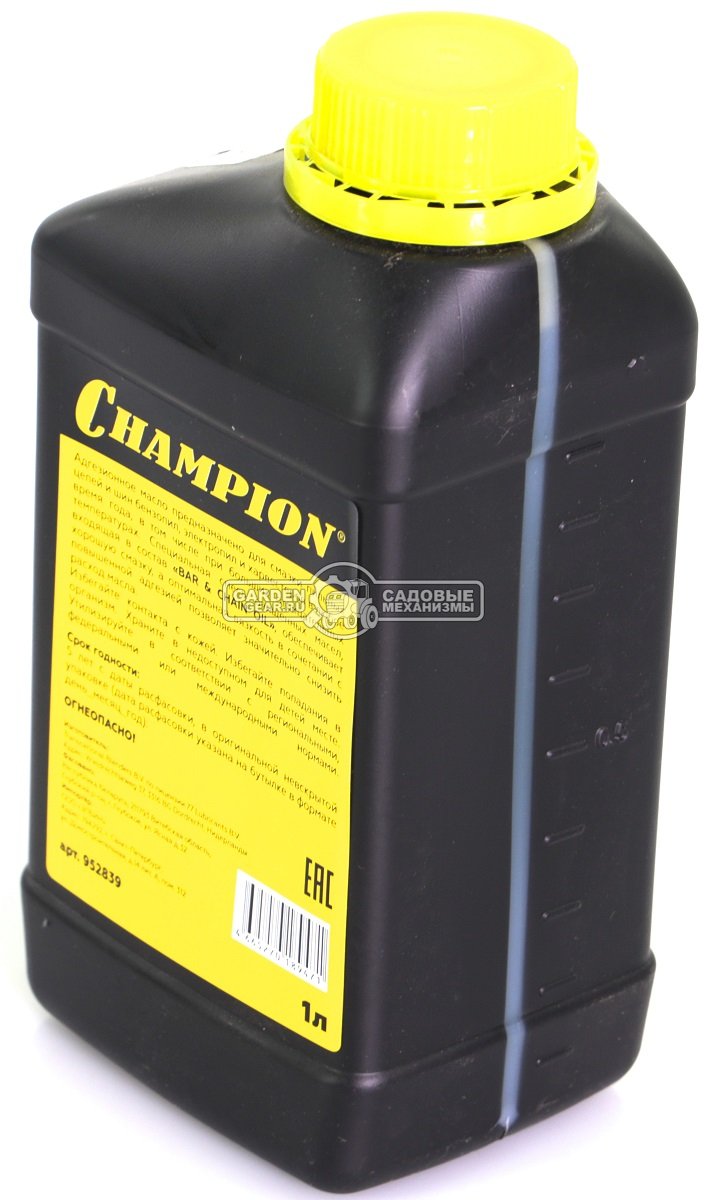 Масло для смазки цепи (адгезионная смазка) Champion 952839 1 л. (фасовка Белоруссия)