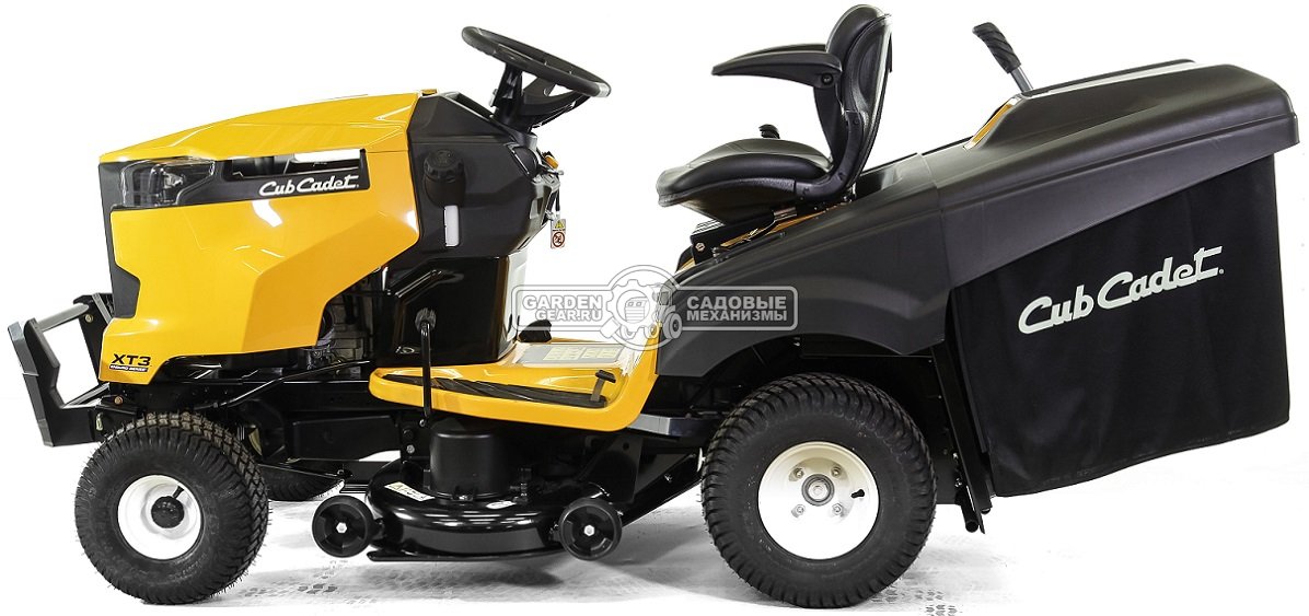 Садовый трактор Cub Cadet XT3 QR95 (USA, Kawasaki, V-Twin, 726 куб.см., гидростатика, травосборник 360 л., ширина кошения 95 см., 247 кг.)