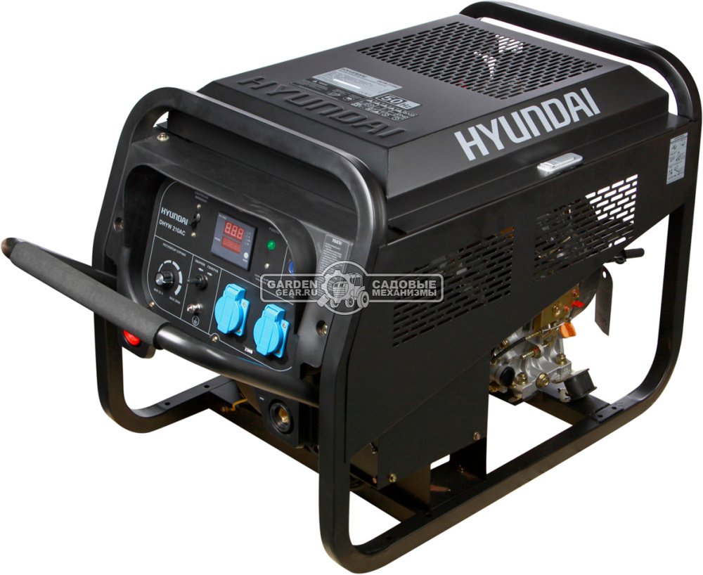 Сварочный генератор дизельный Hyundai DHYW 210AC (PRC, Hyundai, 474 см3, переменный ток 200 А, 230 В, 5 кВт, 12.5 л, эл/стартер, 135 кг)