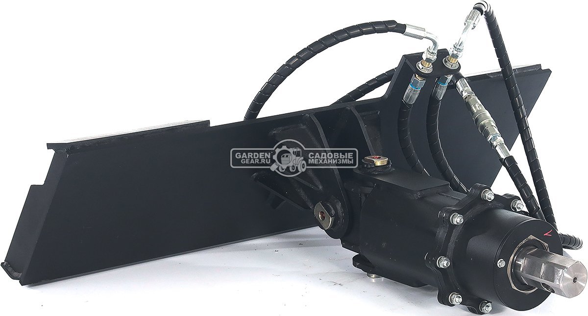 Ямобур (гидравлический вращатель) RED с переходной плитой для мини-погрузчика, 95 кг.