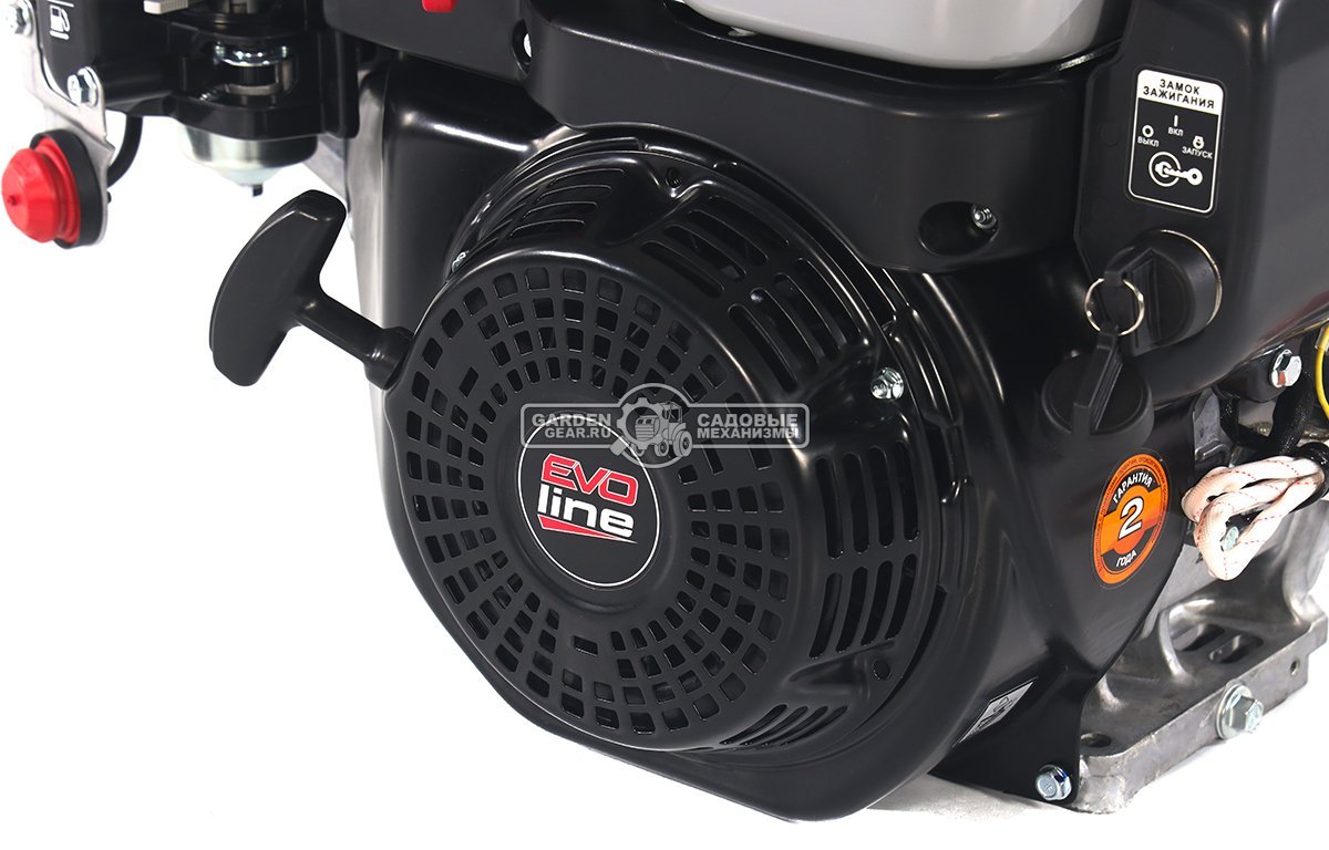 Бензиновый двигатель EVOline GB 530 VE (22 л.с., 525 куб.см., D=25 мм, L=63 мм, катушка освещения 12В/20А, выпрямитель, электростартер, 4500, 34,5 кг)
