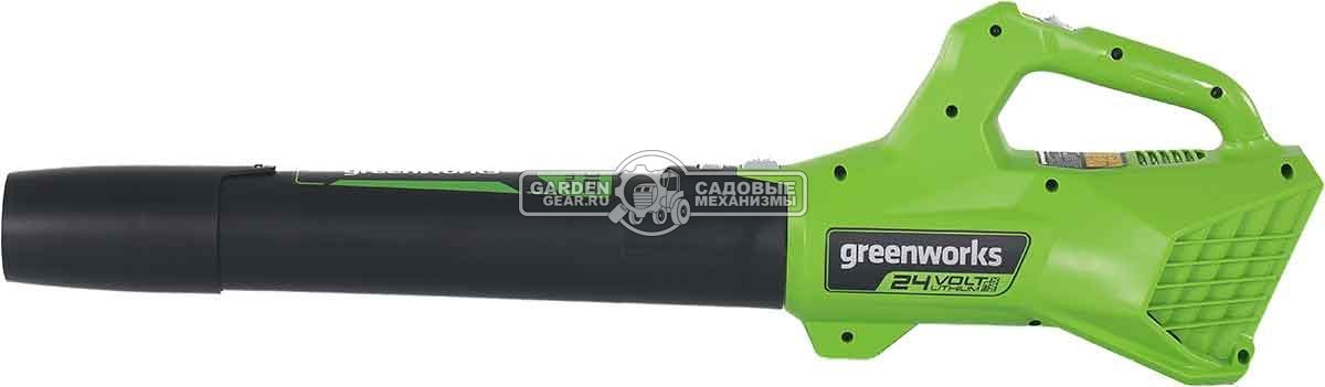 Воздуходувка аккумуляторная GreenWorks G24AB без АКБ и ЗУ (PRC, 24В, 145 км/ч, 1.7 кг)