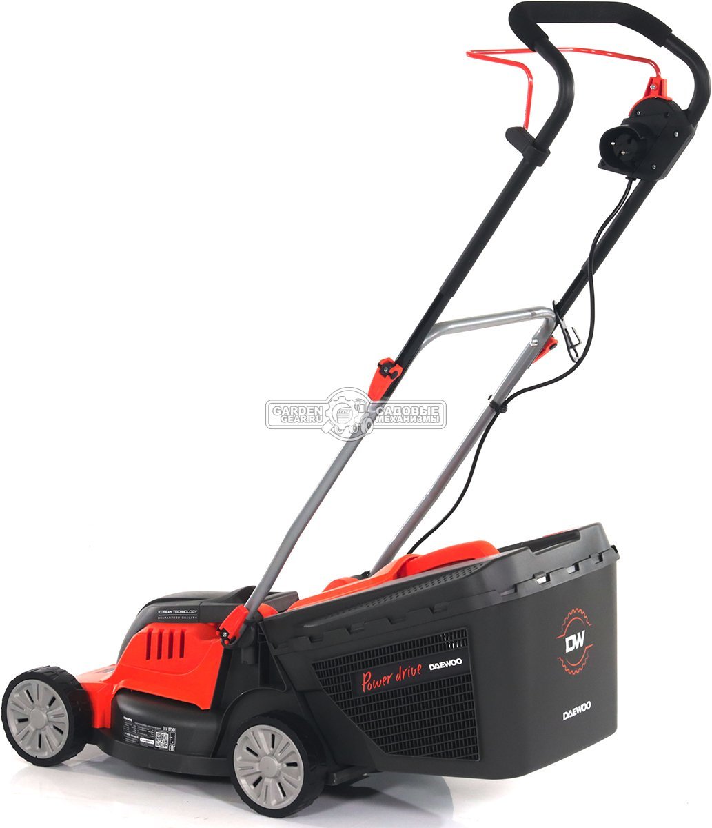 Газонокосилка электрическая Daewoo DLM 1250E (PRC, 1250 Вт., 32 см., пластик, 35 л., 7,1 кг.)