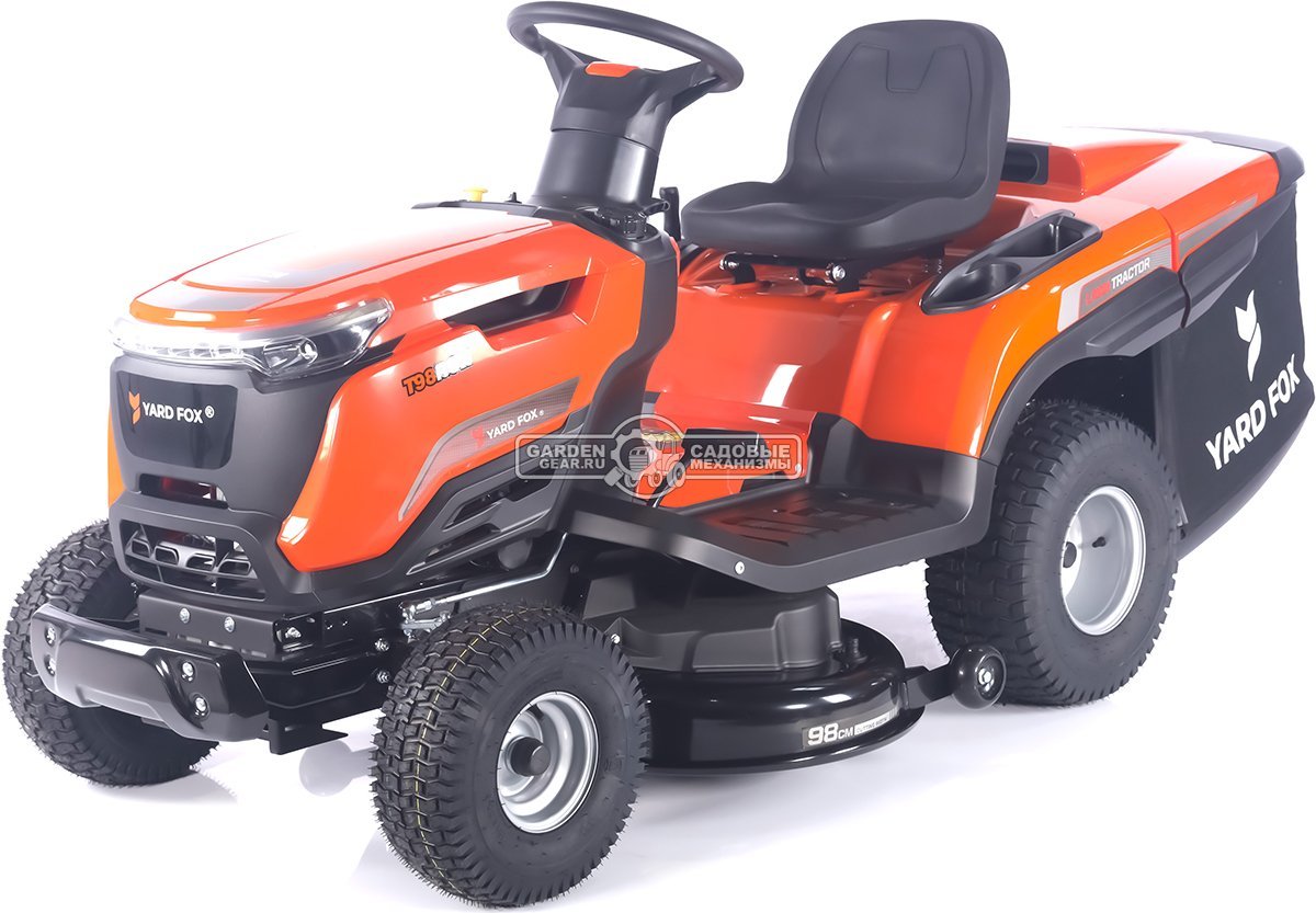 Садовый трактор Yard Fox Optima T 98 RСH (PRC, Loncin 452 куб.см., гидростатика, травосборник 260 л, ширина кошения 98 см, 200 кг)