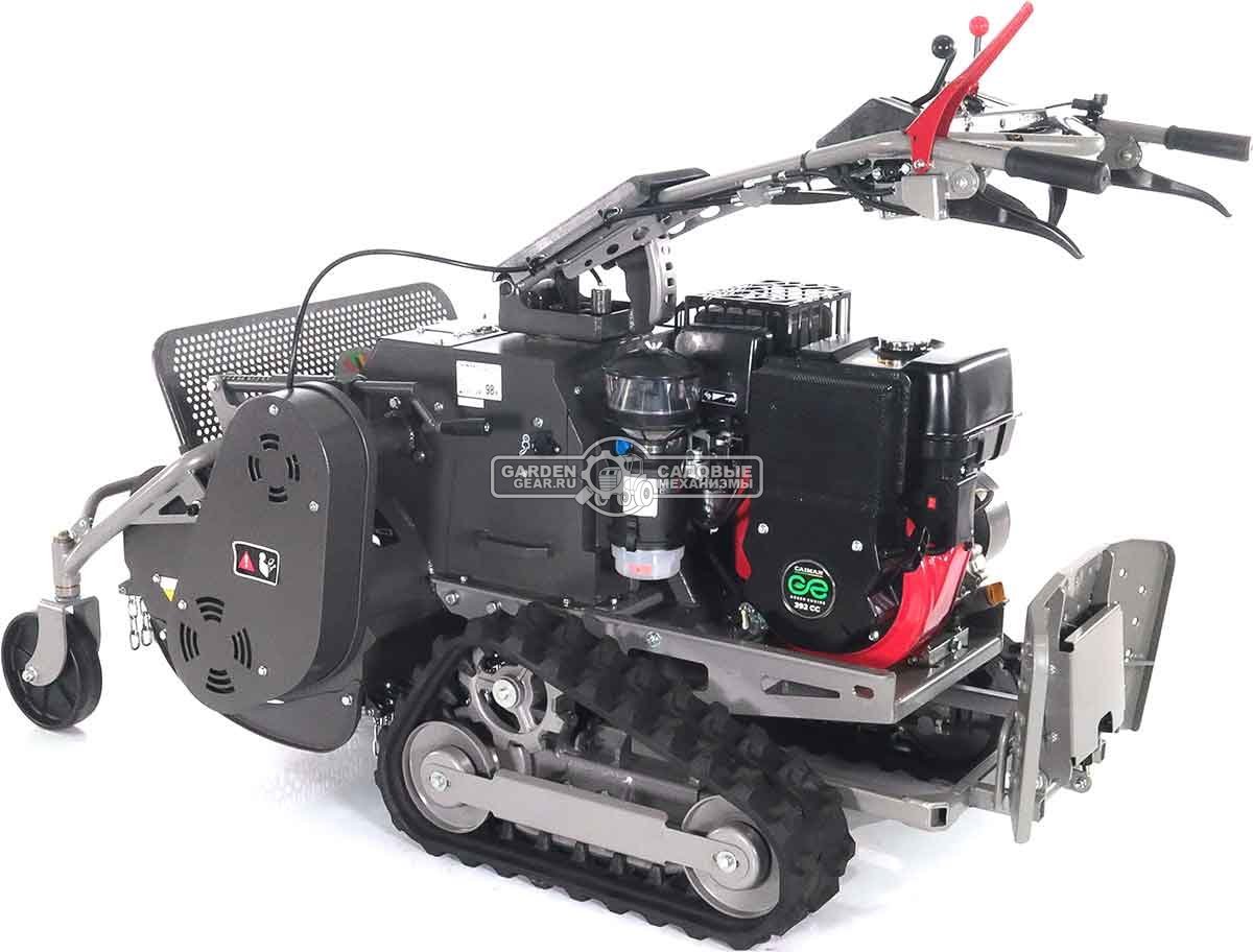 Косилка для высокой травы и кустов Caiman Rolo 390C-T цеповая гусеничная (RUS, 68 см, Caiman Green Engine, 392 куб.см., дифференциал, 295 кг.)