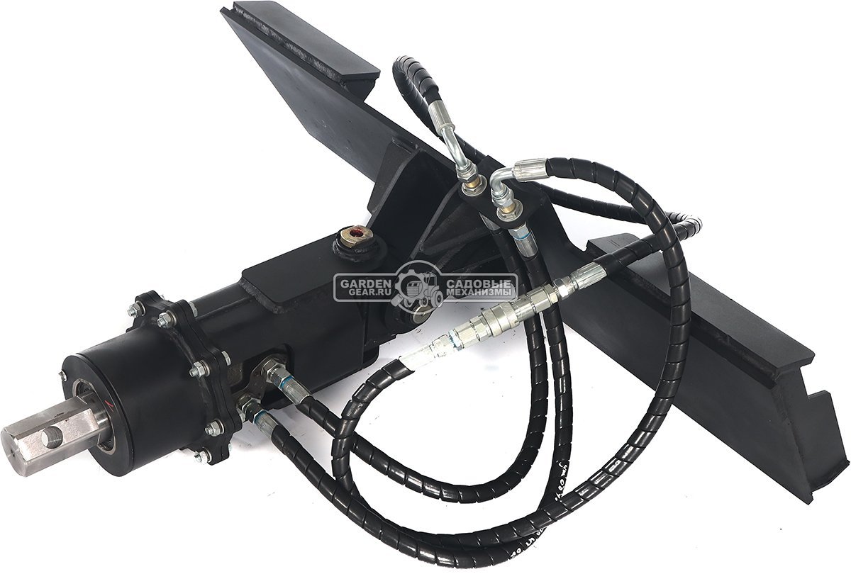 Ямобур (гидравлический вращатель) RED с переходной плитой для мини-погрузчика, 95 кг.