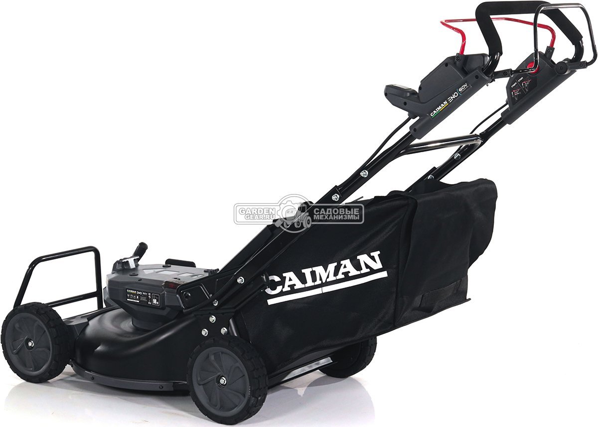 Газонокосилка аккумуляторная самоходная Caiman ENO LMXi(56) с АКБ BX6025 и ЗУ CX6080 (RUS, BL 60В, Maxi Connect, 54 см., 3 в 1, 70 л., 42 кг.)