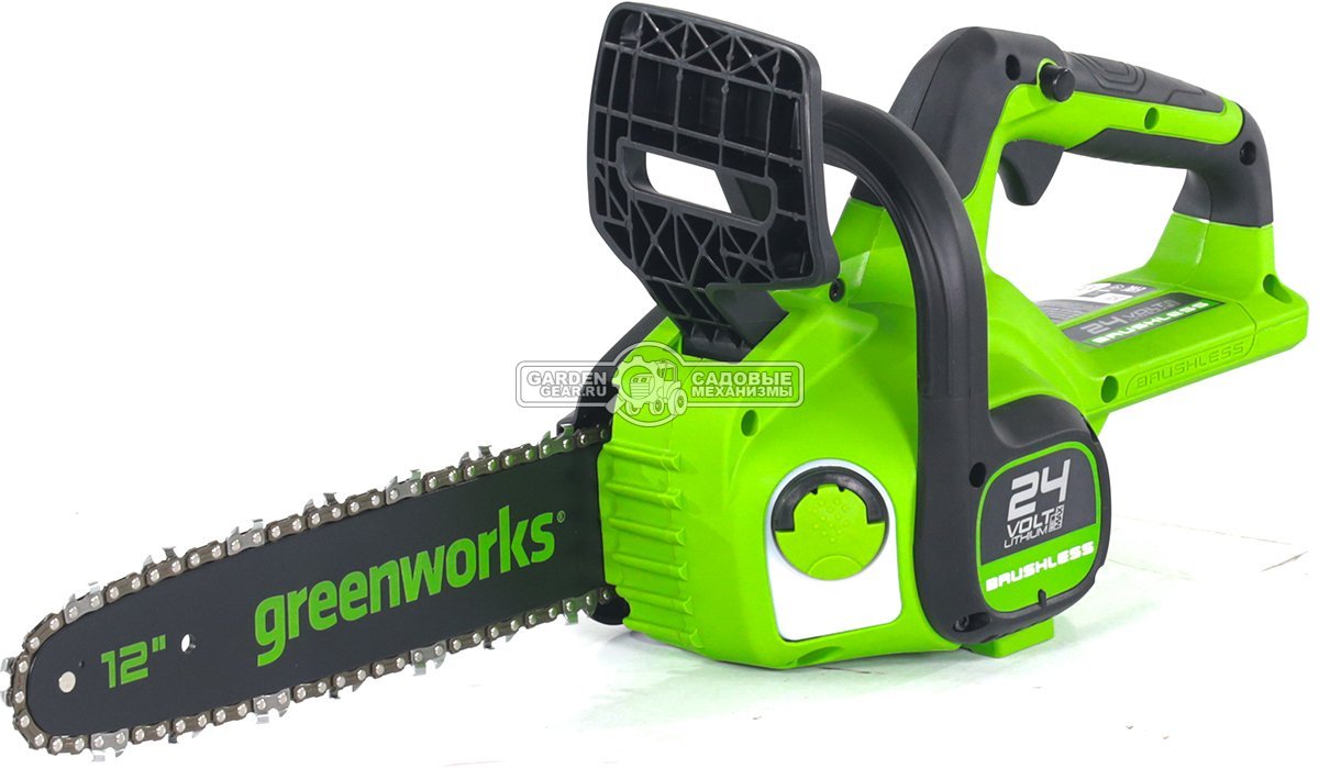 Пила аккумуляторная цепная GreenWorks GD24CS30 12&quot; без АКБ и ЗУ (PRC, BL 24В, 3/8&quot;-1.3-45E, 2.6 кг)