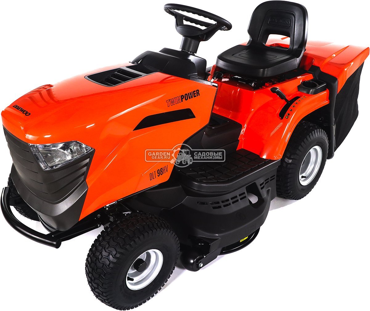 Садовый трактор Daewoo DLT 98HV (PRC, Stiga ST550 V-Twin, 586 куб.см., гидростатика, ширина кошения 98 см, травосборник 240 л, мульчирование, 198 кг)