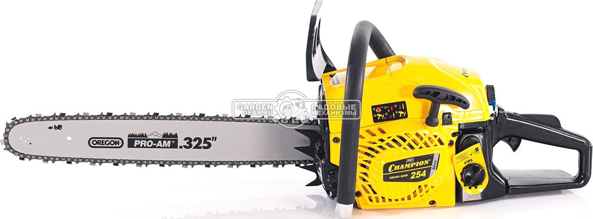 Бензопила Champion 254 18" Pro (PRC, 54 см3, 2.5 кВт/3.4 л.с., 0.325"-1.5-72E, 5.1 кг)