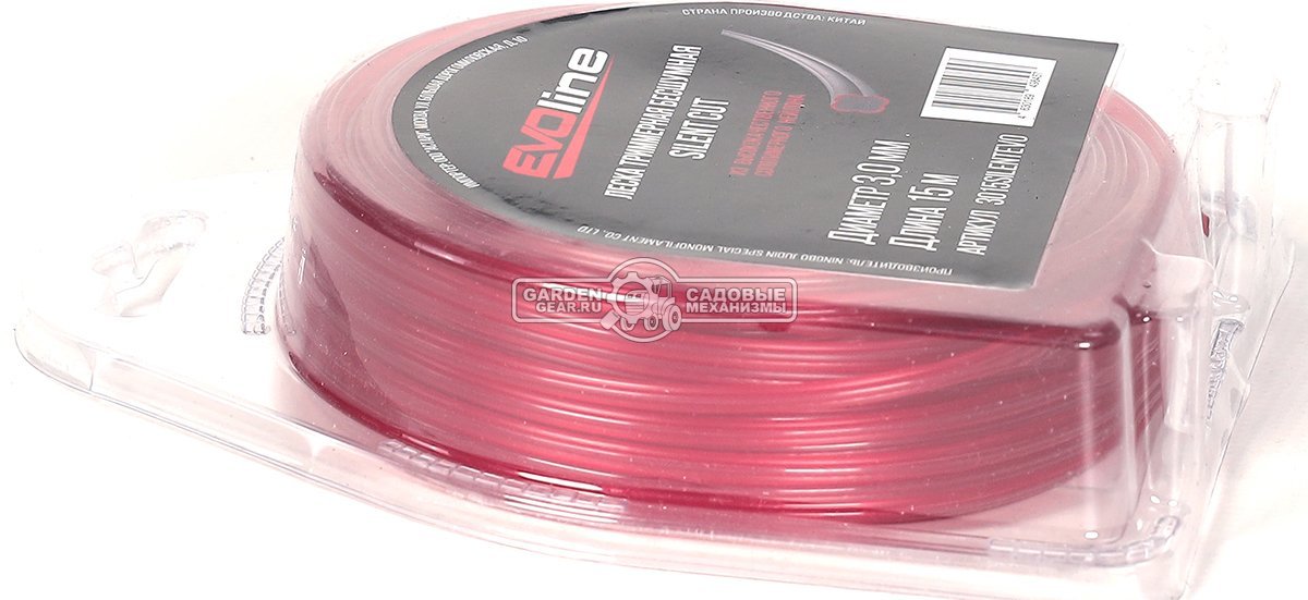 Леска EVOline 3,0 мм, 15 м, витой квадрат, бесшумная