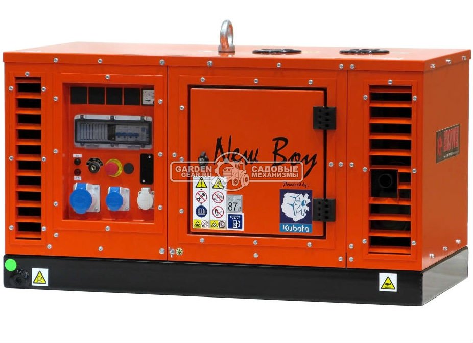 Дизельный генератор Europower EPS 73 DE серия NEW BOY в шумоз. кожухе (BEL, Kubota; 482 куб.см.; 230 В; 7 кВт; 23 л; эл. старт; 295 кг)