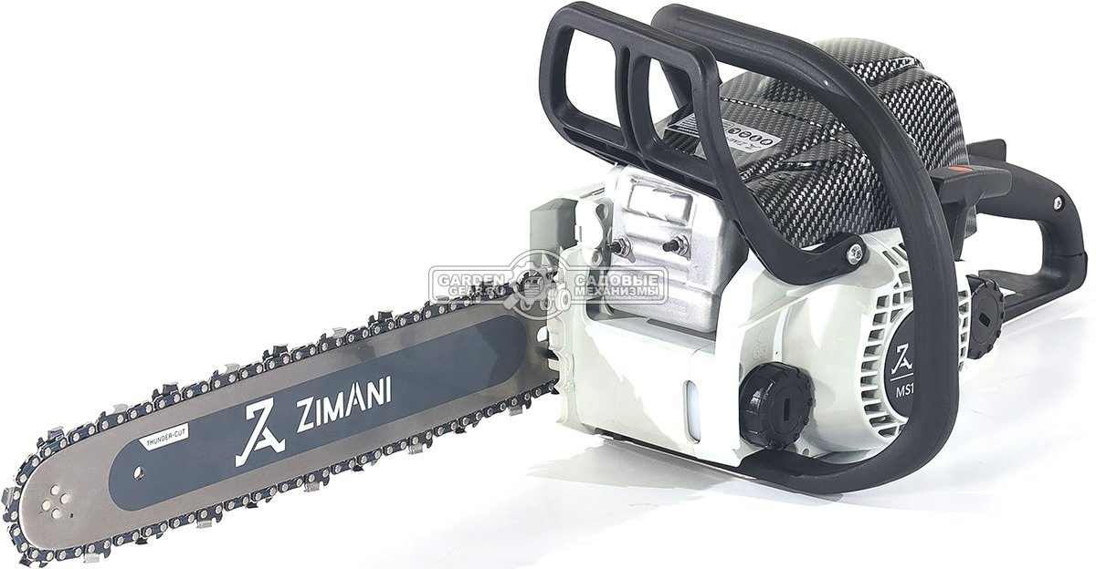 Бензопила ZimAni MS 180E Pro 16" (PRC, 31.8 куб.см., 1.5 кВт/2.0 л.с., 3/8", 1.3 мм, 55E, корпус Carbon Fiber, Walbro Carburetor, 4.2 кг)