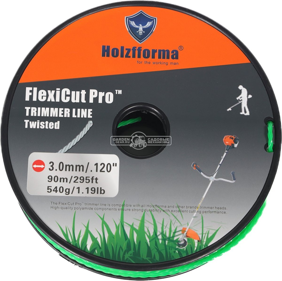 Леска Holzfforma FlexiCut Pro 3,0 мм, 90 м, витая