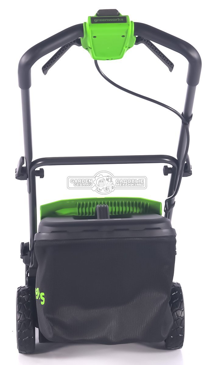 Газонокосилка аккумуляторная GreenWorks GD40LM411 с АКБ 5 А/ч и ЗУ (PRC, BL 40В, 41 см, пластик, мульчирование, 60 л, 16.5 кг)