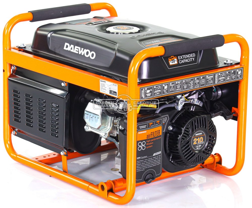 Бензиновый генератор Daewoo GDA 3500E (PRC, 208 см3, 2,8/3,2 кВт, 18 л, электростартер, 44,7 кг.)