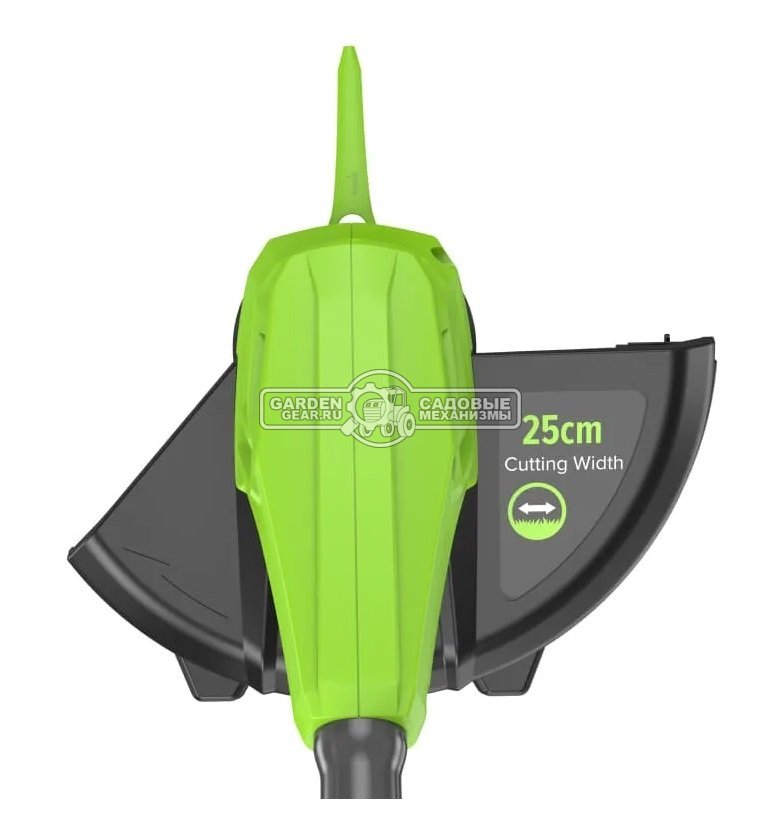 Триммер аккумуляторный GreenWorks G24LT251 с АКБ 2 А/ч и ЗУ (PRC, 24В, пласт. нож, 1.85 кг)
