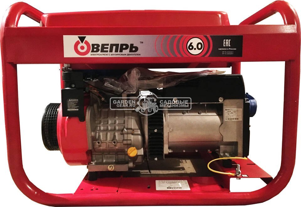 Бензиновый генератор Вепрь АБ 6-230 ВМ8-Б (RUS, Mitsubishi GT1300, 5.5/6.0 кВт, 25 л, 79 кг)