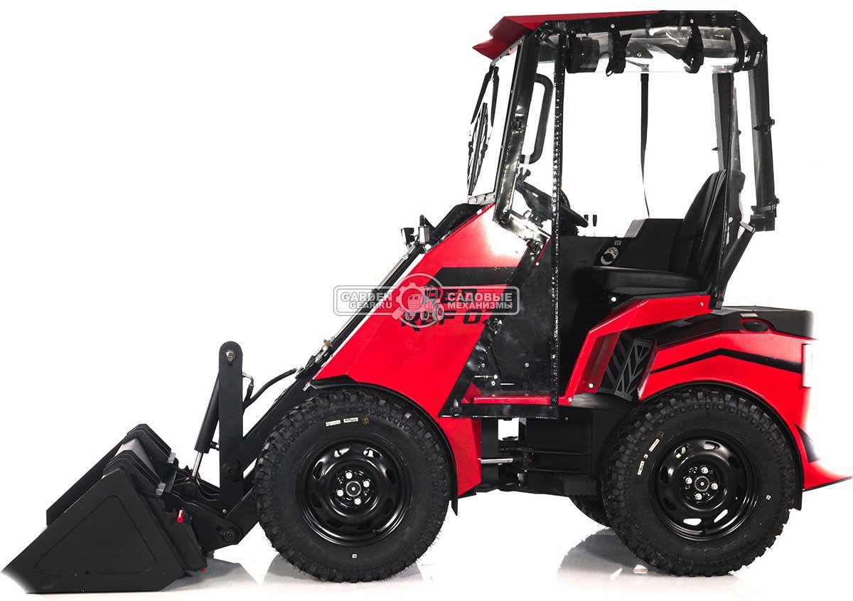 Мини-погрузчик шарнирно сочленённый RED RBF-03 тент + отопитель + джойстик Zongshen GB750EFI 30 л.с., грузоподъемность до 700 кг, ковш 150 л, 1270 кг.