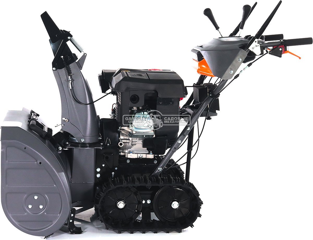 Снегоуборщик Villartec WB1576ET Hydro гусеничный (PRC, 76 см, Loncin 420 см3, эл/стартер от АКБ 12В, дифференциал, фара, 141 кг)