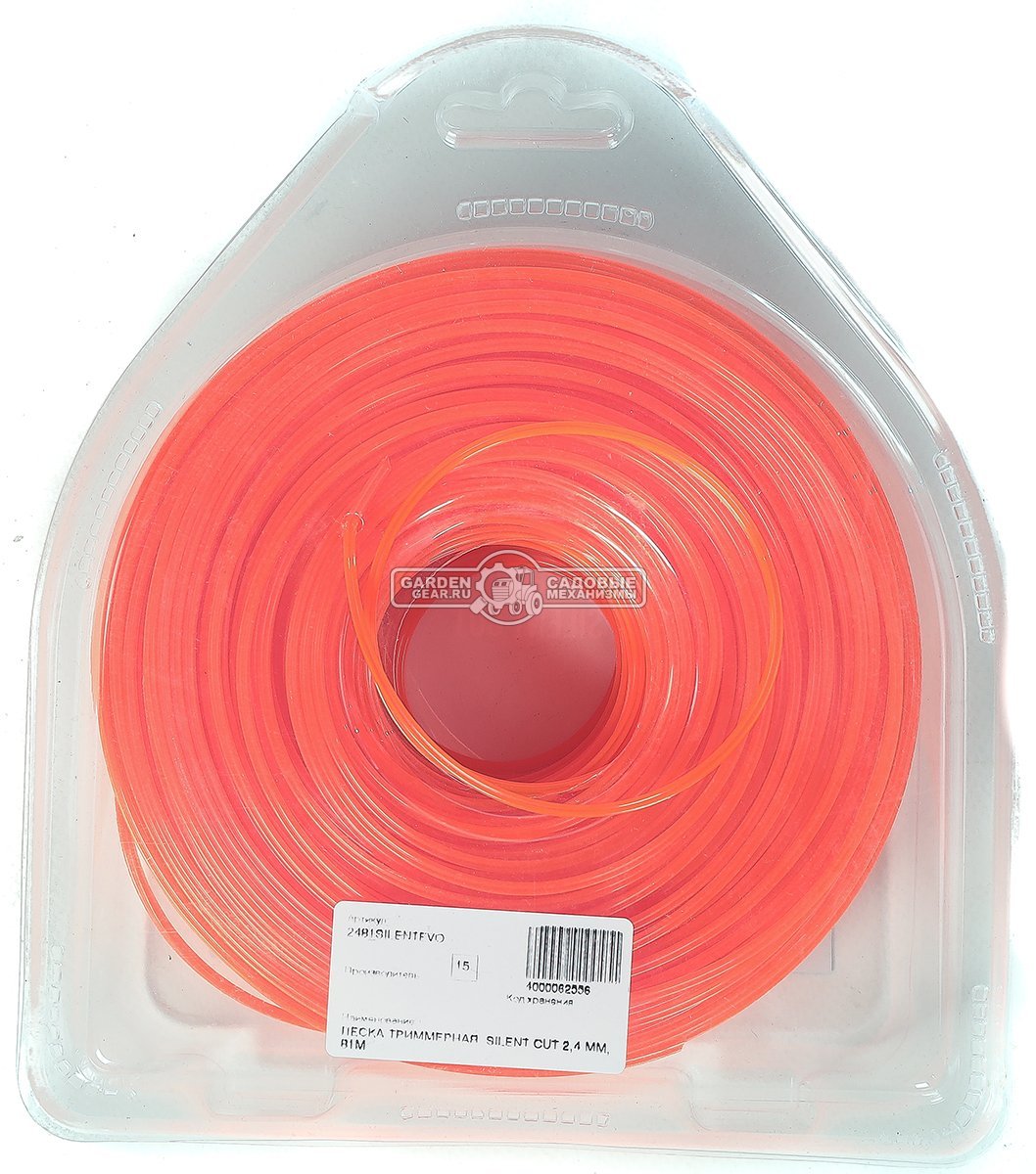 Леска EVOline 2,4 мм, 81 м, витой квадрат, бесшумная