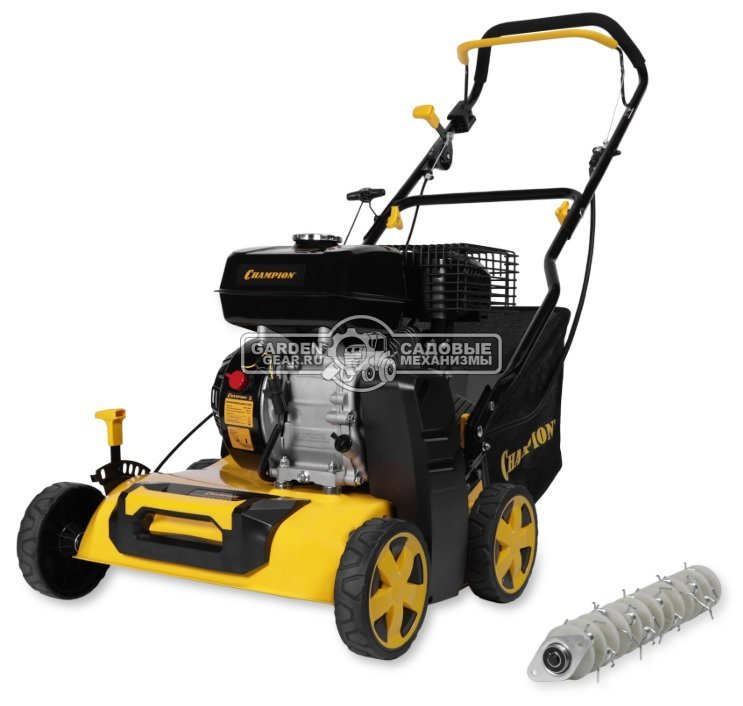 Вертикуттер - аэратор бензиновый Champion GSC4840 (PRC, 40 см, 212 см3, ножи + пружины, 40 л, 29 кг.)