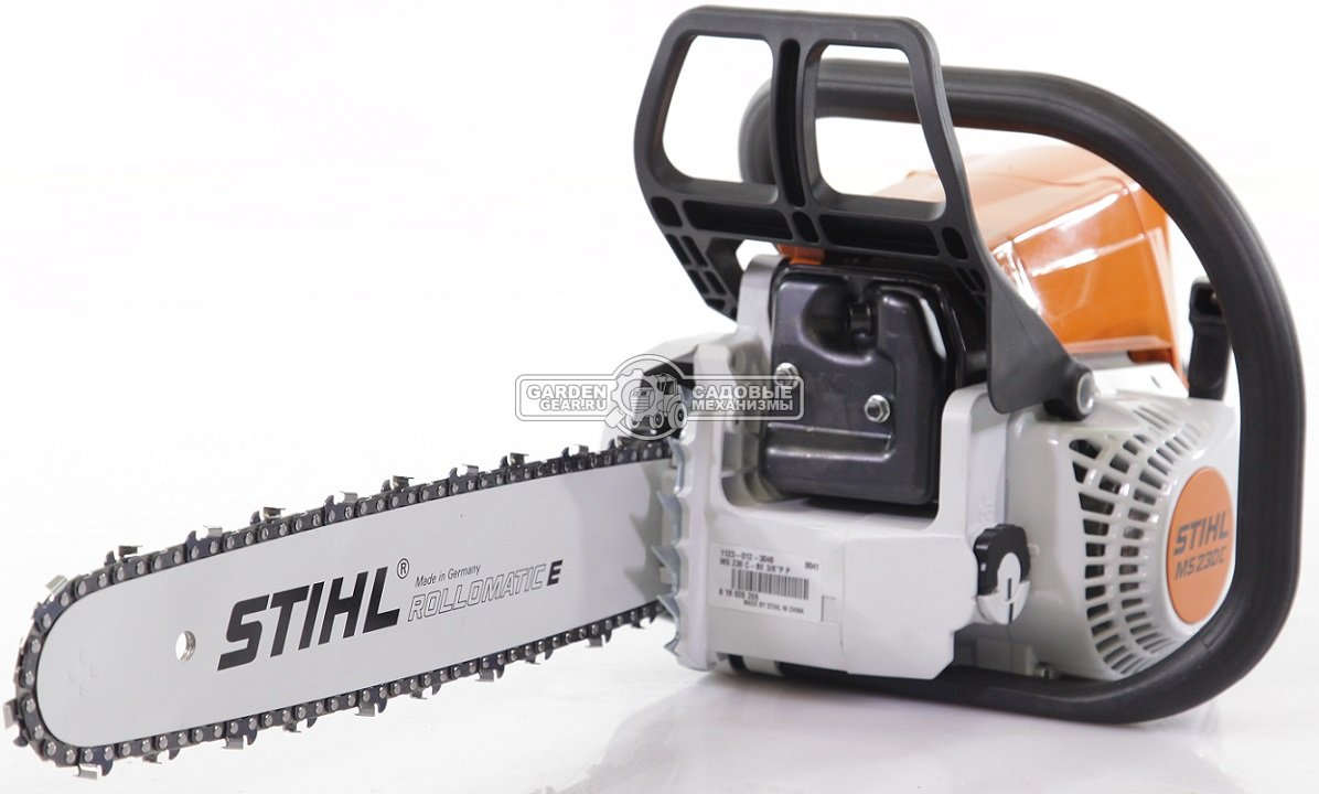 Бензопила Stihl MS 230 C-BE 16&quot; (PRC, 40,2 куб.см., 2,0 кВт/2,7 л.с., Ergostart, 3/8&quot;, 1,3 мм., 55E, 4,9 кг.)