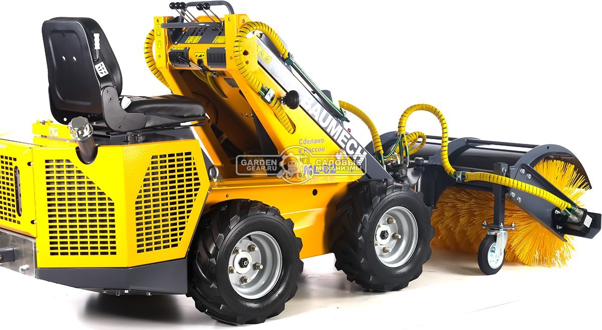 Универсальная машина мини-погрузчик Baumech ML-02 Pro + гидравлическая щётка 115 см., с двигателем Zongshen GB750 V-Twin