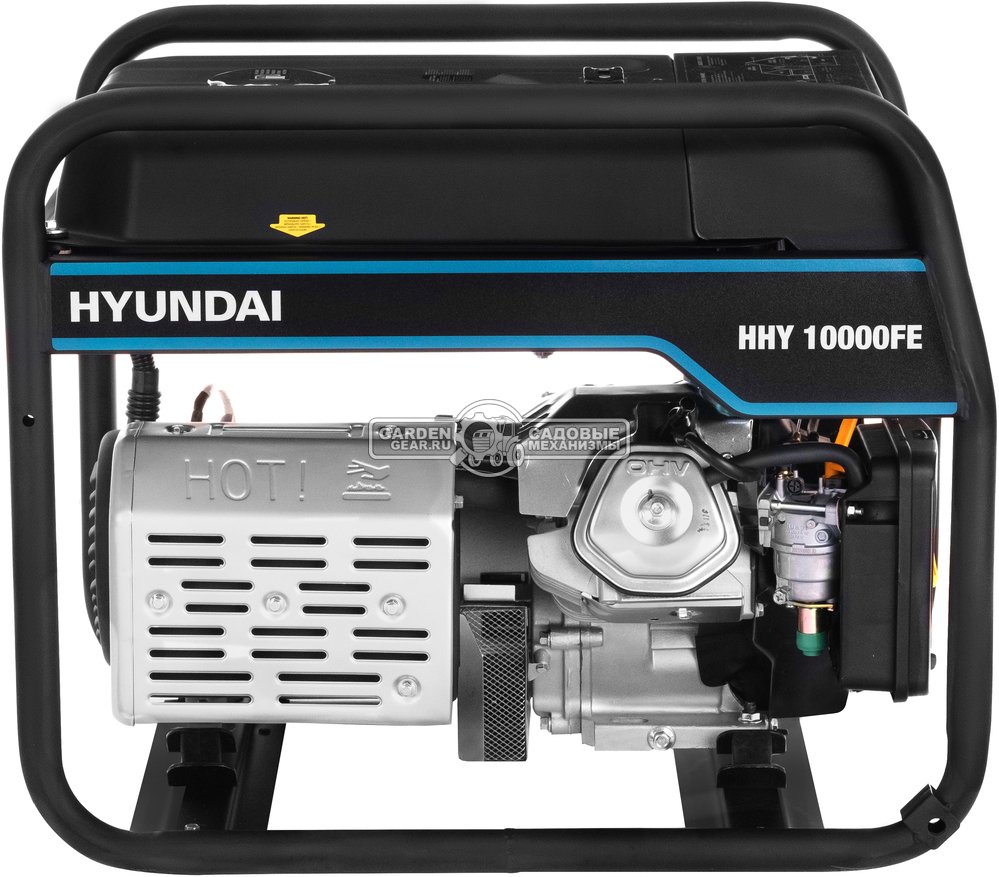 Бензиновый генератор Hyundai HHY 10000FE (PRC, Hyundai, 460 см3, 7,5/8 кВт, 25 л, ручной-эл/стартер, 89,5 кг)