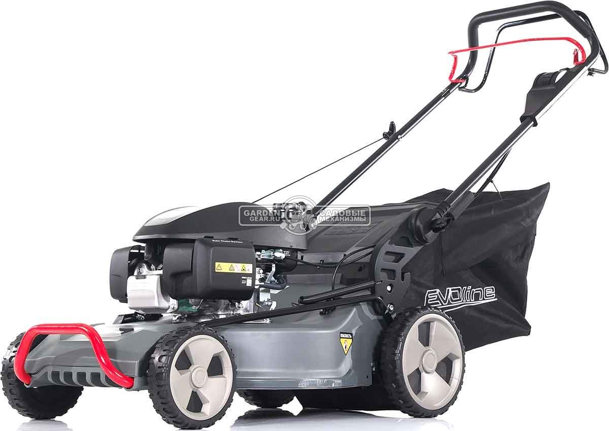 Газонокосилка бензиновая EVOline LMG 53 CSH Commercial (PRC, 53 см, Honda GCV200, 201 см3, 4 в 1, 70 л, сталь, 47 кг)