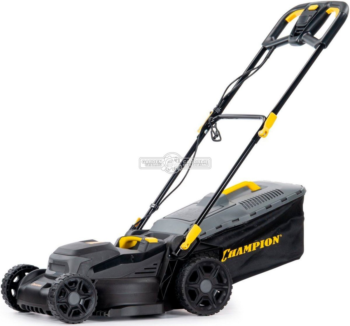 Газонокосилка электрическая Champion EM4018 (PRC, 1800 Вт, 40 см, пластик, 40 л, мульчирование, 16.4 кг)