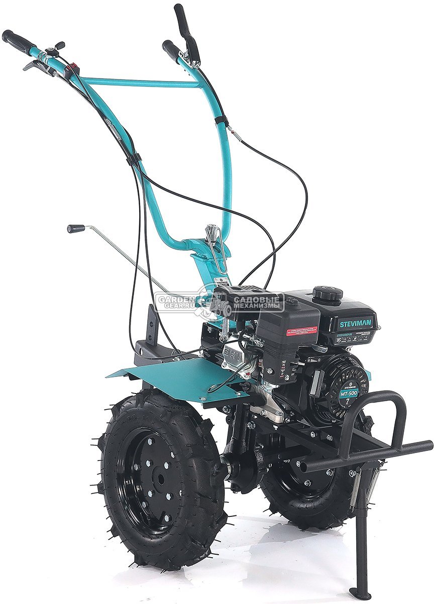 Мотоблок Steviman MT-500 (RUS, колеса 4.00х10, EST 212 см3, 90 см, 2 вперед/1 назад, ВОМ, 100 кг)
