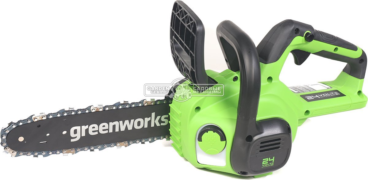 Пила аккумуляторная цепная GreenWorks G24CS25 10&quot; c АКБ 4 А/ч и ЗУ (PRC, 24В, 3/8&quot;-1.1-46E, 2.7 кг)