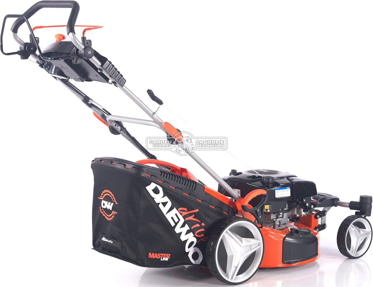 Газонокосилка бензиновая Daewoo DLM 5500SVRB с рояльными колесами (PRC, 54 см, B&S 750EX, 161 см3, 70 л, TURBO X BLADE, вариатор, сталь, 4 в 1, 36 кг)