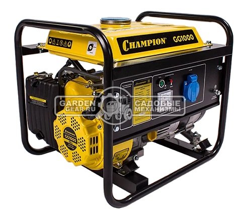Бензиновый генератор Champion GG1000 (PRC, Champion, 98 см3/2.6 л.с.,1.0/1.1 кВт, 6.0 л, 23 кг)