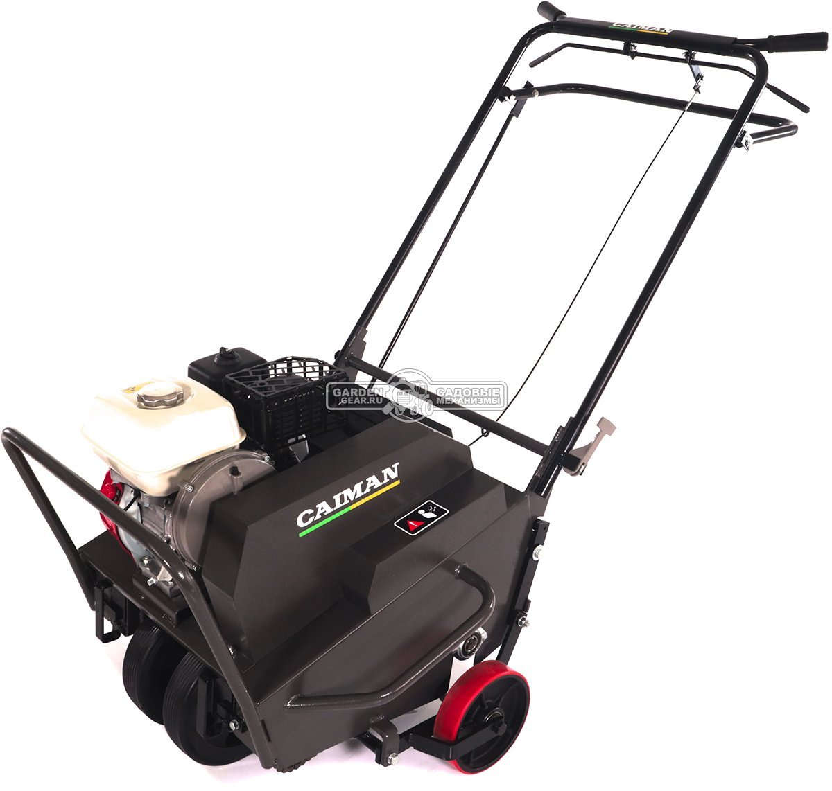 Аэратор бензиновый профессиональный Caiman Aero 55H (RUS, 53 см, Honda GX160, 163 куб.см., сталь, 30 полых шипов, 170 кг.)