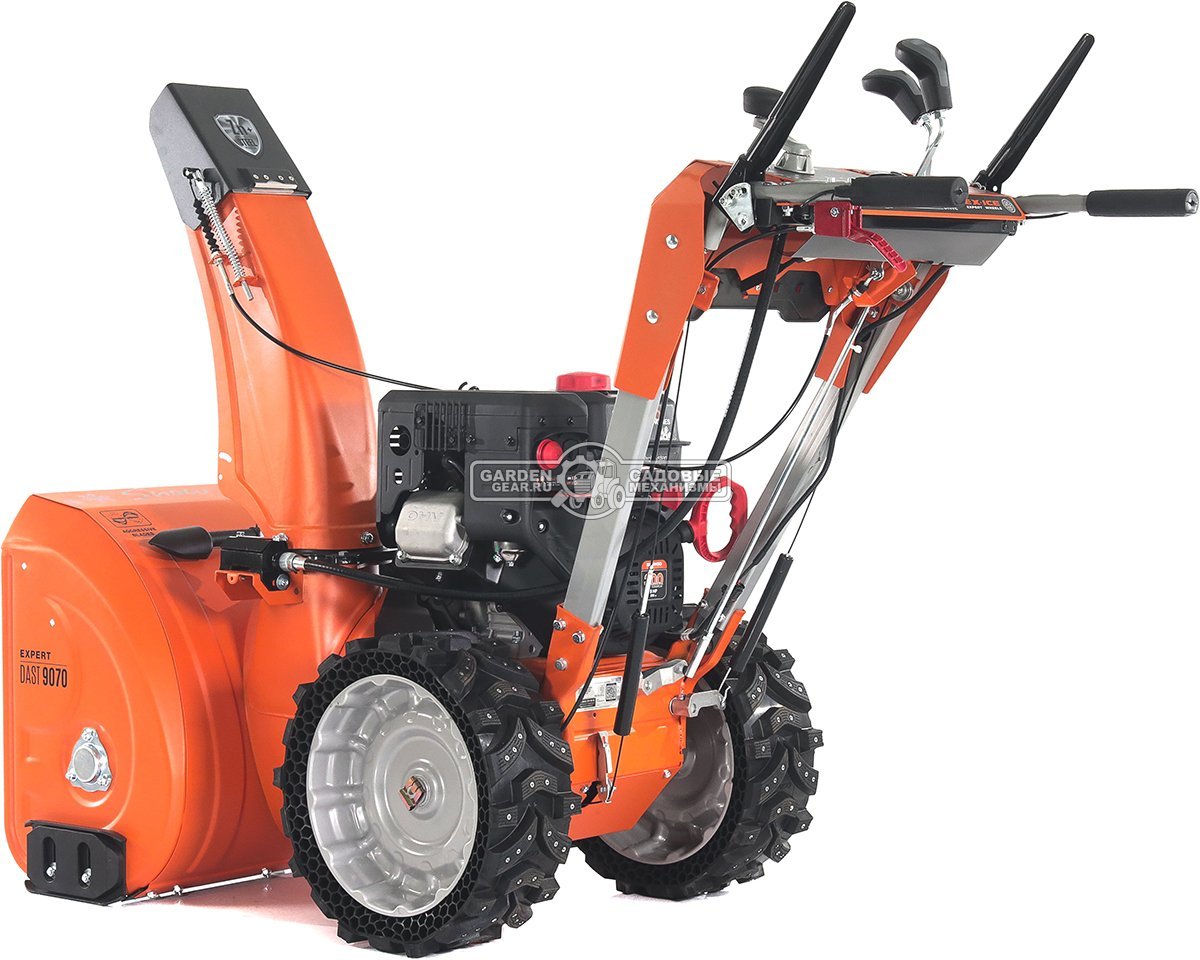 Снегоуборщик Daewoo DAST 9070 (PRC, 67 см., Daewoo, 298 куб.см., эл/стартер 220В, фара, скорости 5/2, колеса EX-ICE, подогрев рукояток, 112 кг.)