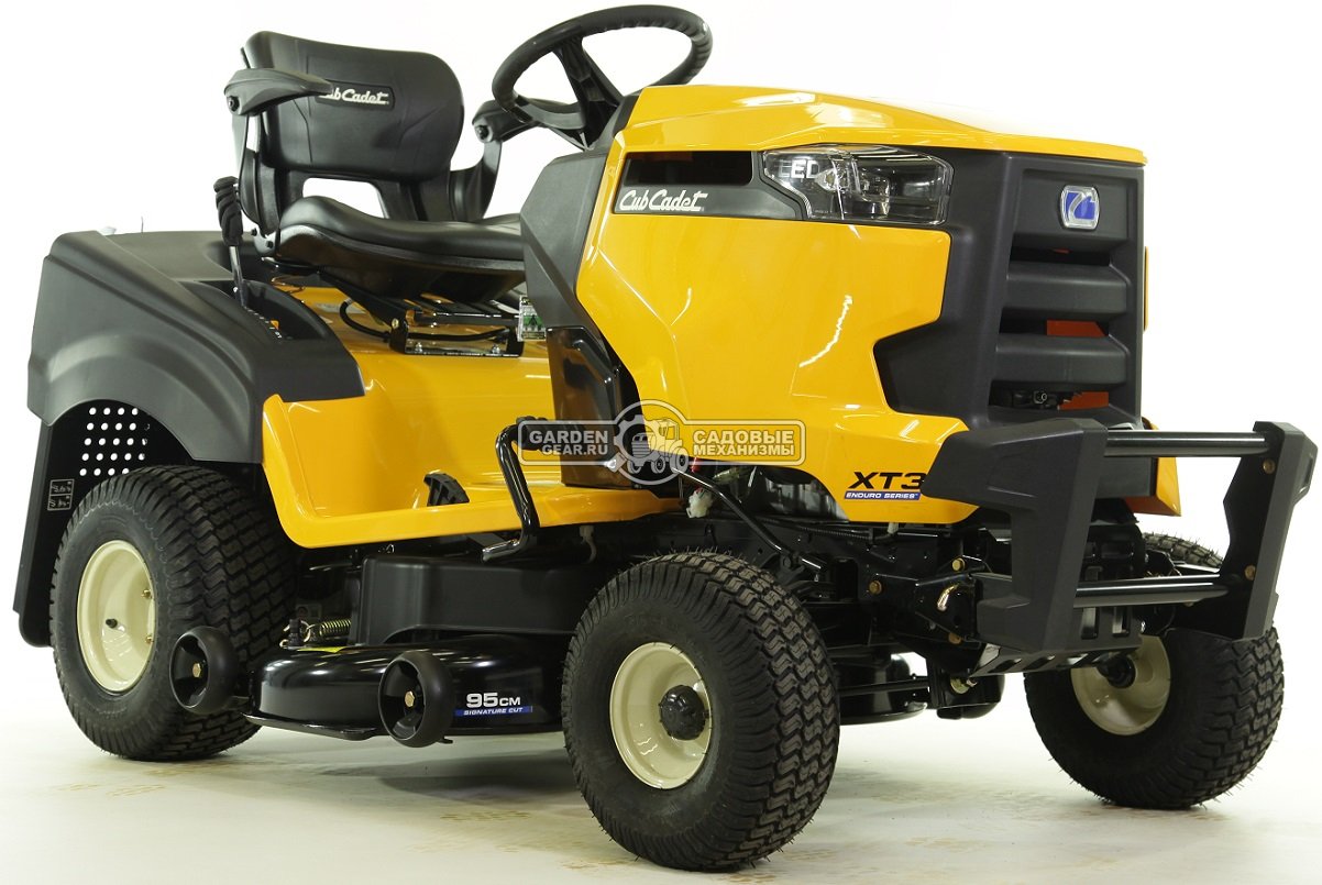 Садовый трактор Cub Cadet XT3 QR95 (USA, Kawasaki, V-Twin, 726 куб.см., гидростатика, травосборник 360 л., ширина кошения 95 см., 247 кг.)