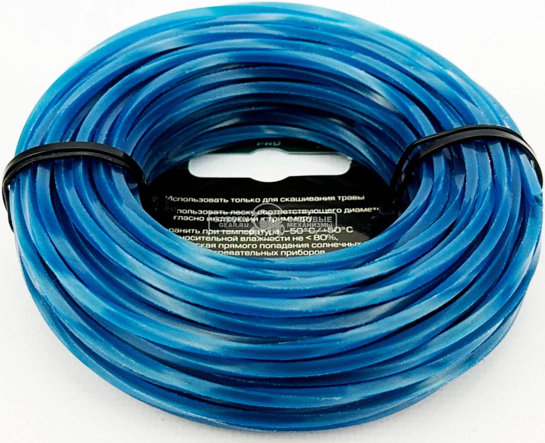 Триммерная леска Steviman HI-PRO 2,4 мм х 15 м (витой квадрат, 100% полиамид с графитовым сердечником)