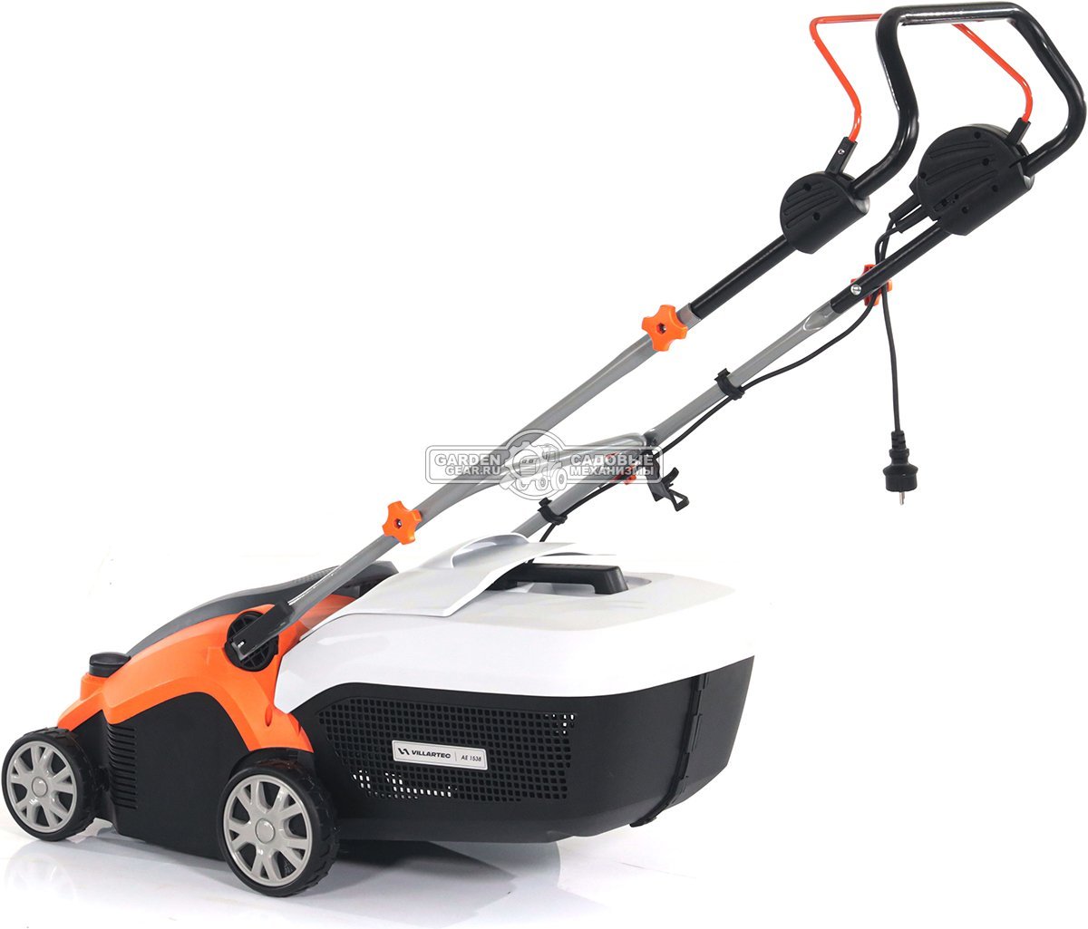 Вертикуттер - аэратор электрический Villartec AE 1538 (PRC, 1500 Вт, 38 см, ножи + пружины, пластик, 50 л, 14 кг)