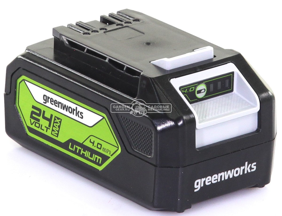 Аккумулятор GreenWorks G24B4II (PRC, Li-ion, 24V, 4 А/ч) купить в интернет  магазине в Москве - узнать цену, описание, характеристики и отзывы на сайте.